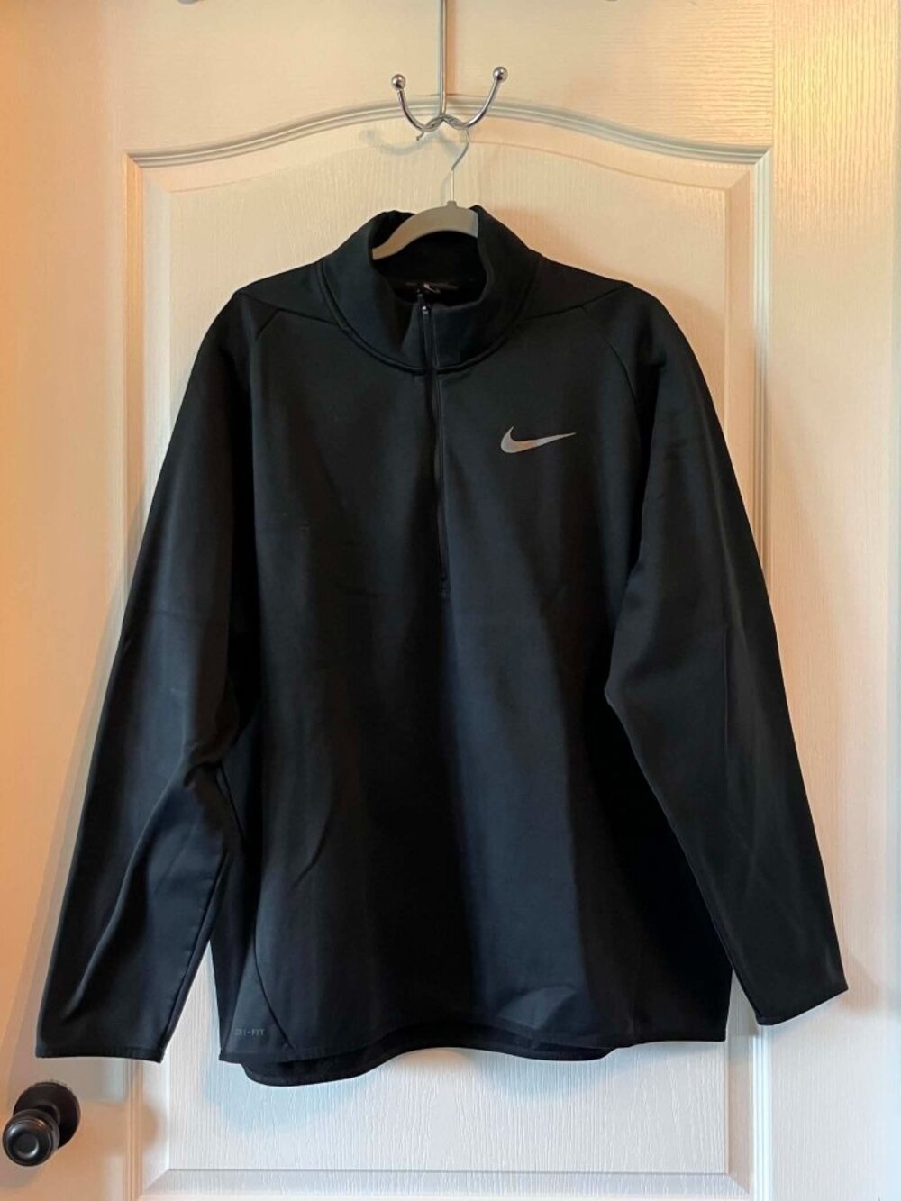 Nike Men's Dri Fit Quarter Zip Pullover Stand up Collar size XL Black
